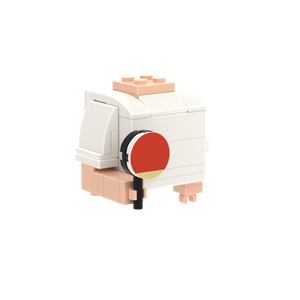 Table Tennis Paddle brick figure accessory, left-side view