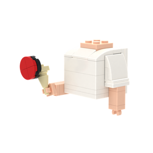 Table Tennis Paddle Design 2 brick figure accessory, right-side view