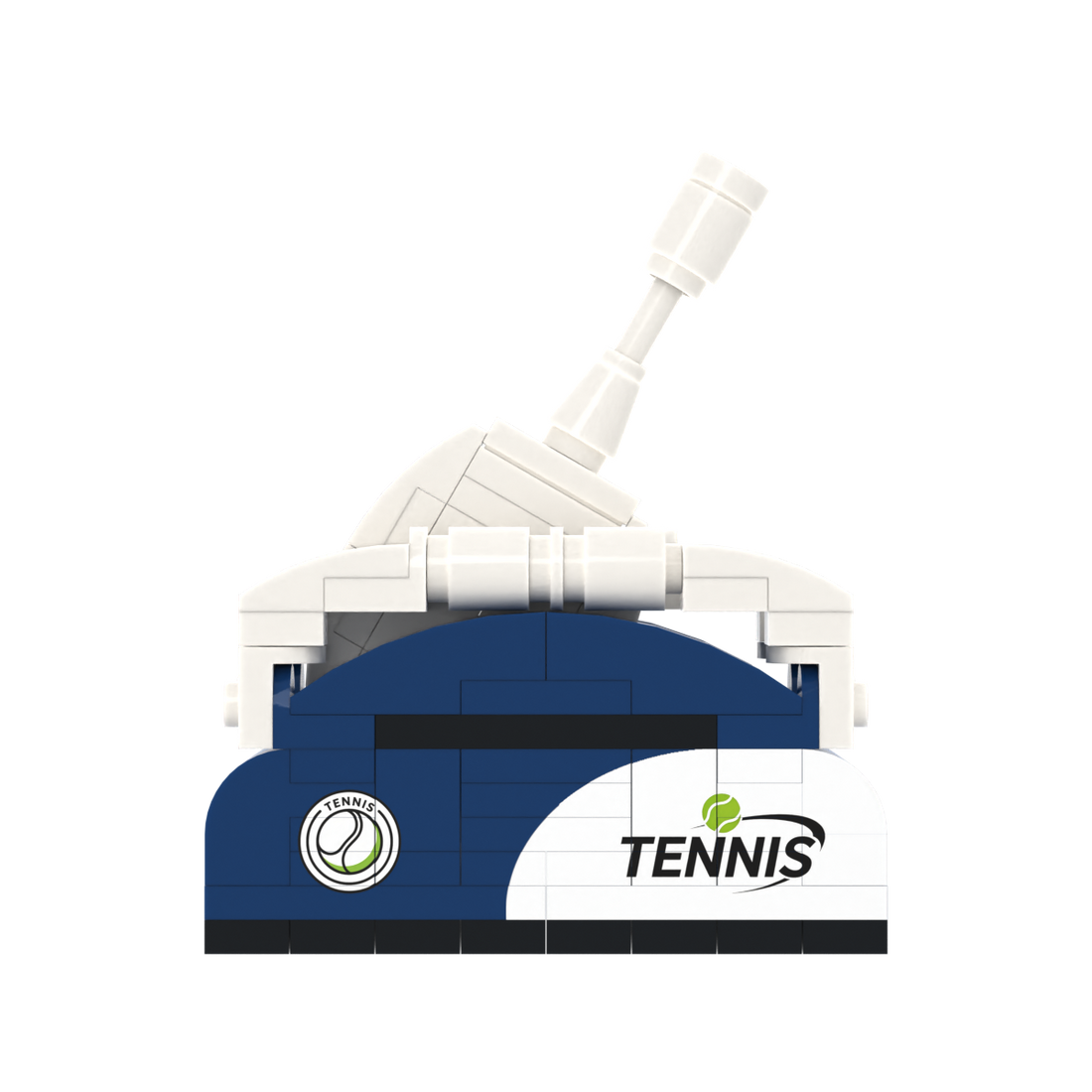Tennis Ball Launcher brick scene accessory, left-side view