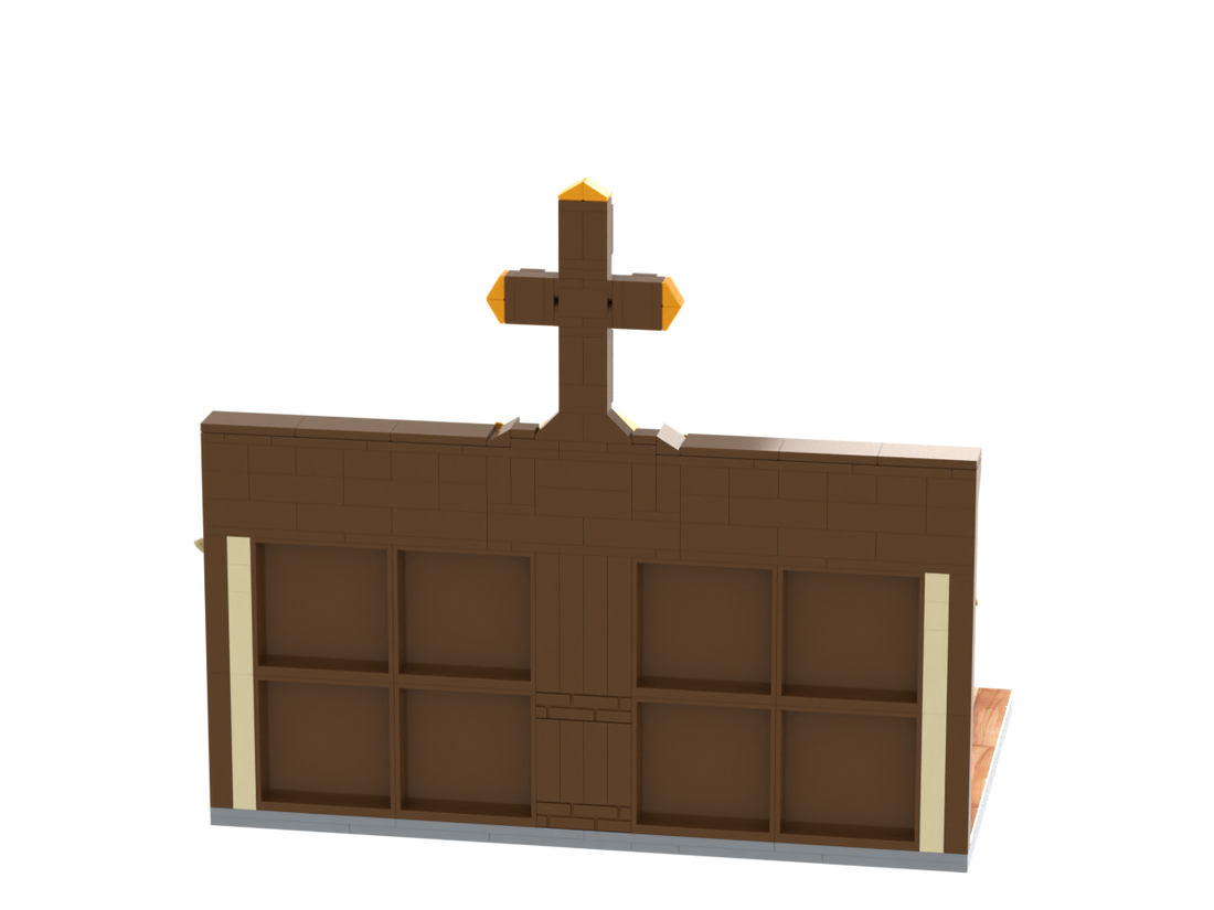 Thanksgiving · Faith in God brick scene, back view
