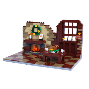 Thanksgiving · Family Feast brick scene, right view