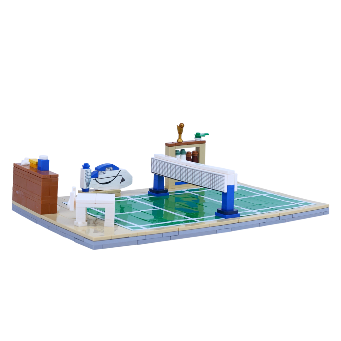 The Badminton Club brick scene, left view