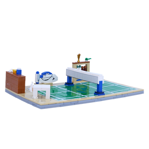 The Badminton Club brick scene, left view
