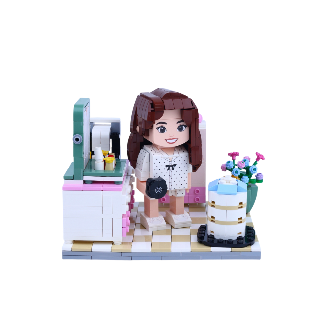 The Glam Room brick scene, lifestyle view