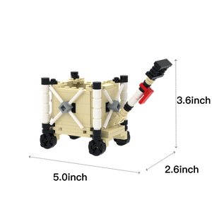 Trolley brick scene accessory, size guide