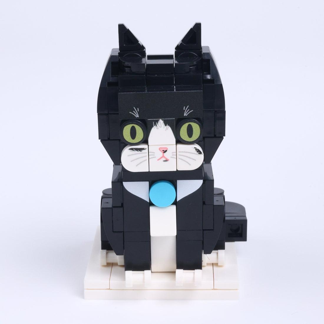 Tuxedo Cat Design 2 cat brick figure, main product view