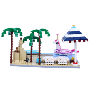 Vacation Vibes brick scene, back view