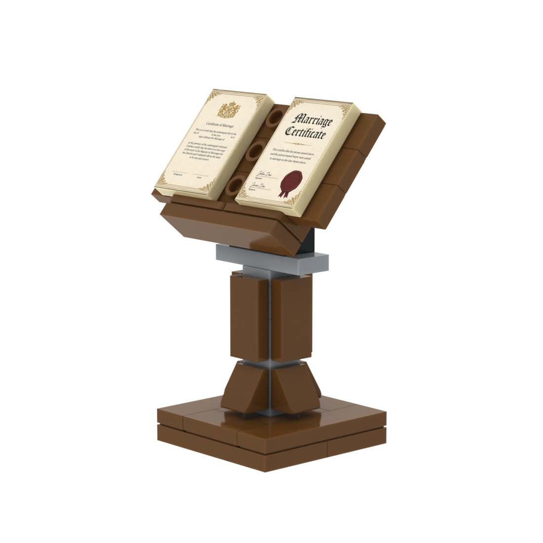 Wedding Lectern brick scene accessory, detail view 2