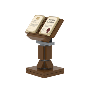 Wedding Lectern brick scene accessory, detail view 2