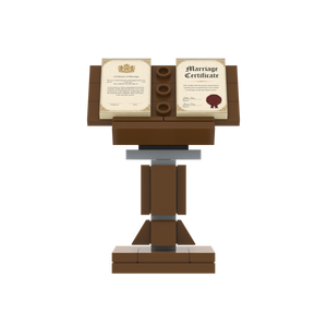 Wedding Lectern brick scene accessory, left-side view