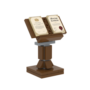 Wedding Lectern brick scene accessory, right-side view
