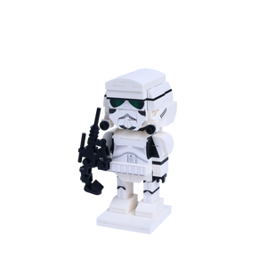 White-Armor Space Trooper custom brick figure, right-side view