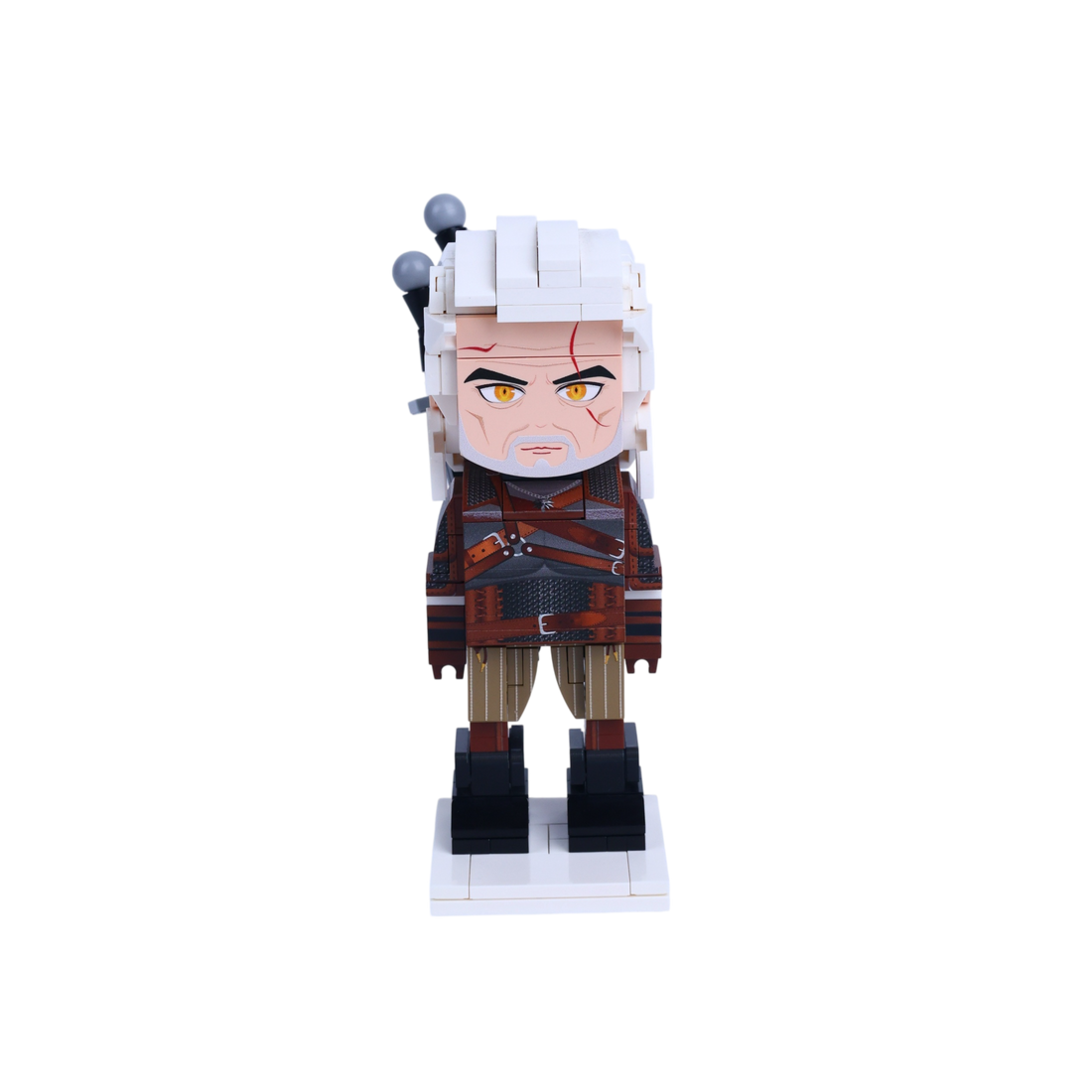 White-Blade Fantasy Hunter custom brick figure, main product view