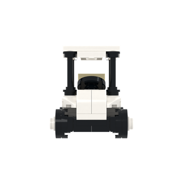 White Golf Cart