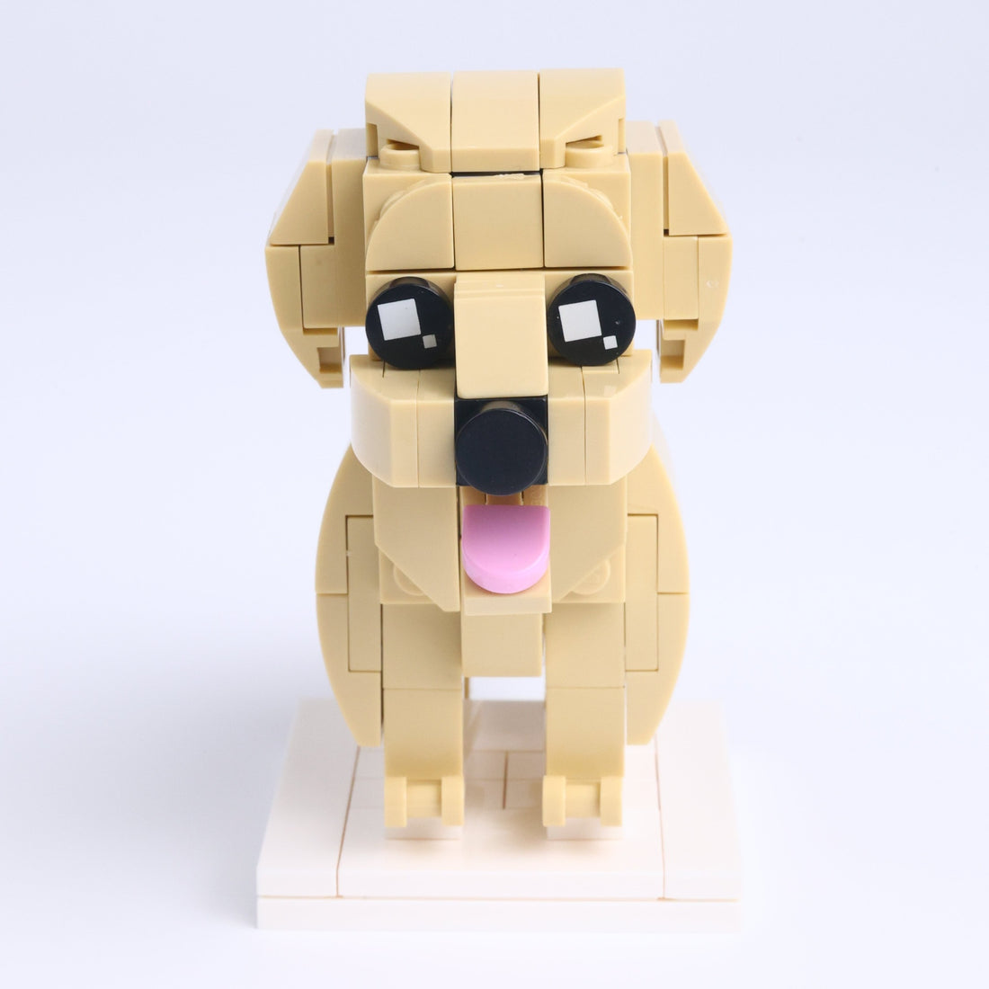 Yellow Labrador dog brick figure, main product view